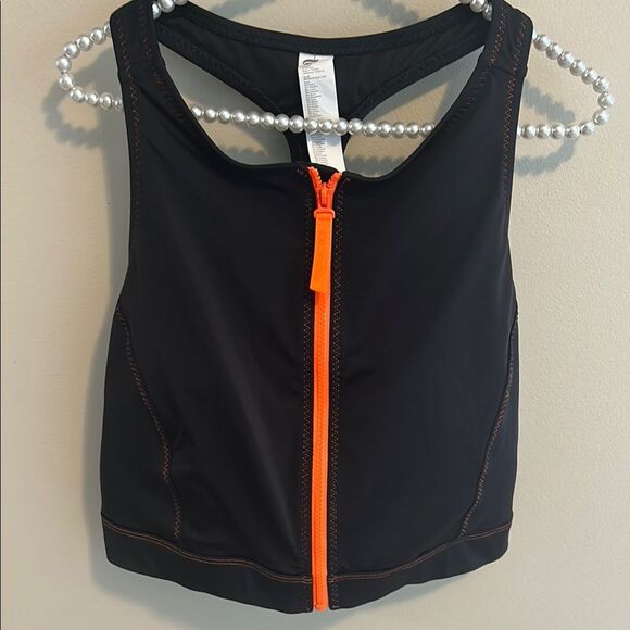 Fabletics Zip-Front Racerback Shaping Swim Top. Size 3X - Picture 2 of 5